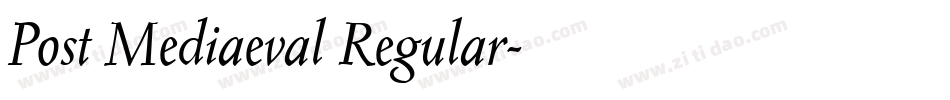 Post Mediaeval Regular字体转换